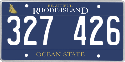 RI license plate 327426