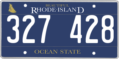 RI license plate 327428
