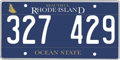 RI license plate 327429