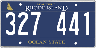 RI license plate 327441