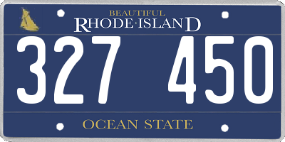RI license plate 327450