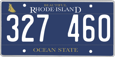 RI license plate 327460