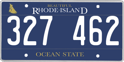 RI license plate 327462