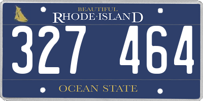 RI license plate 327464