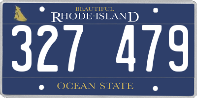 RI license plate 327479