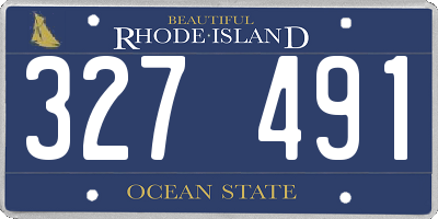 RI license plate 327491