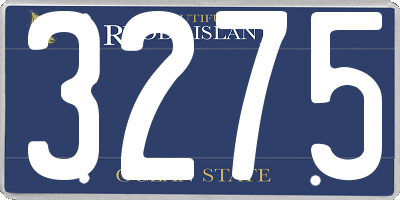 RI license plate 3275