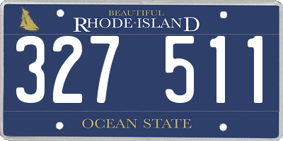 RI license plate 327511