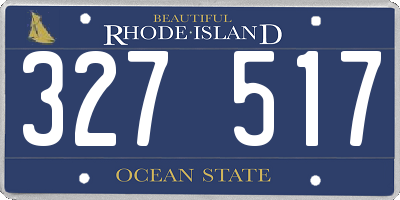 RI license plate 327517