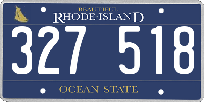 RI license plate 327518