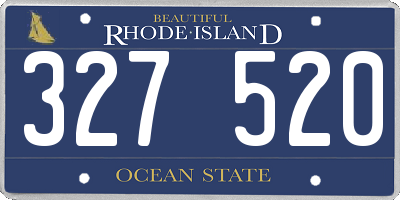 RI license plate 327520