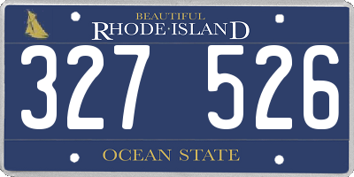 RI license plate 327526