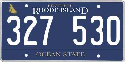 RI license plate 327530