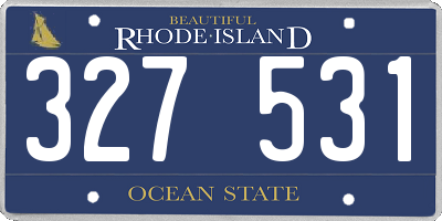 RI license plate 327531