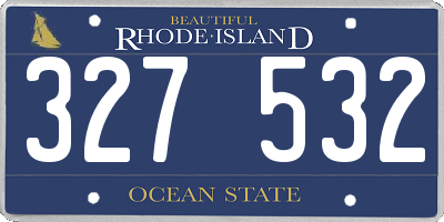 RI license plate 327532