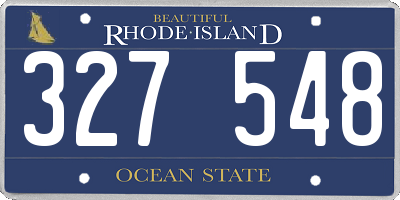 RI license plate 327548