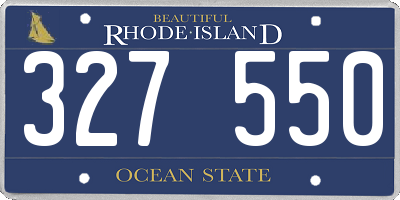 RI license plate 327550