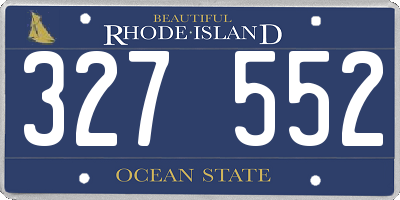 RI license plate 327552