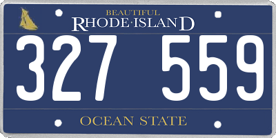RI license plate 327559