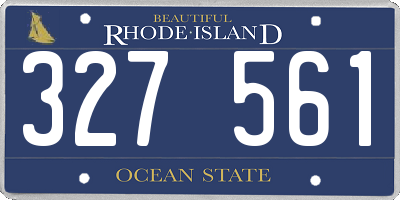 RI license plate 327561