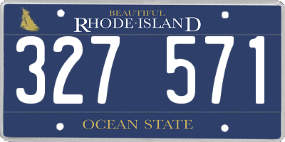 RI license plate 327571