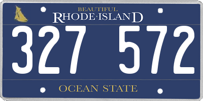 RI license plate 327572