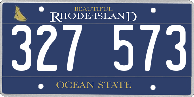 RI license plate 327573