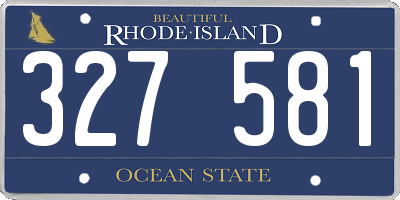 RI license plate 327581