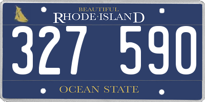 RI license plate 327590
