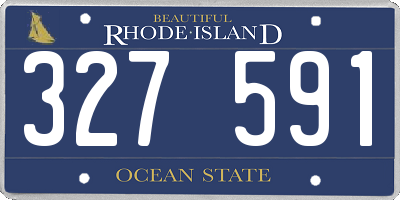 RI license plate 327591