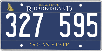 RI license plate 327595