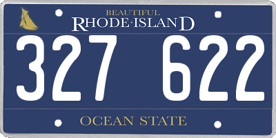 RI license plate 327622