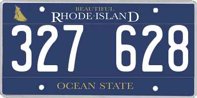 RI license plate 327628