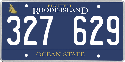 RI license plate 327629