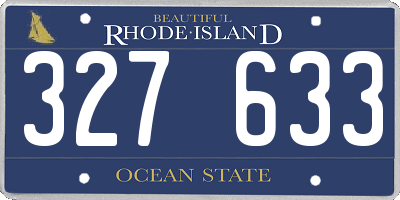 RI license plate 327633