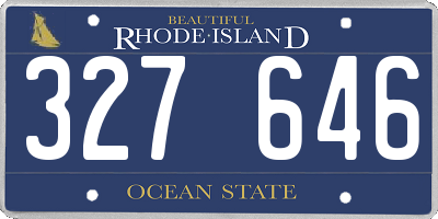 RI license plate 327646
