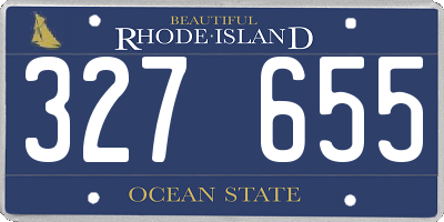 RI license plate 327655