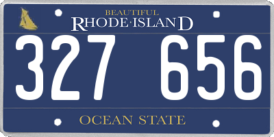 RI license plate 327656