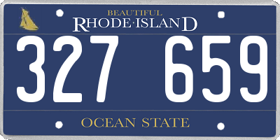 RI license plate 327659