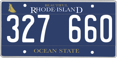 RI license plate 327660