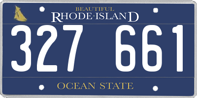 RI license plate 327661