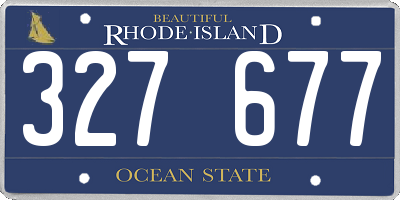 RI license plate 327677