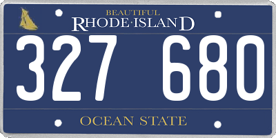 RI license plate 327680