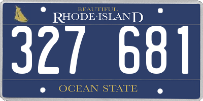 RI license plate 327681