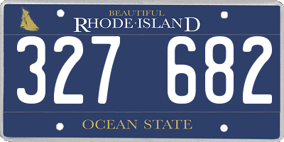 RI license plate 327682