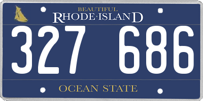RI license plate 327686