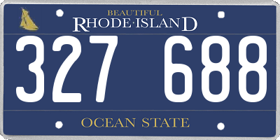 RI license plate 327688