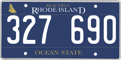 RI license plate 327690