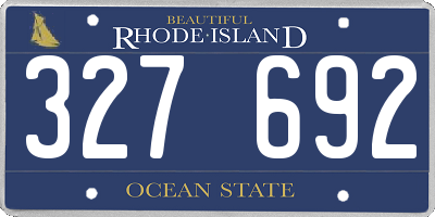 RI license plate 327692