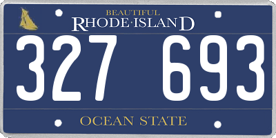 RI license plate 327693